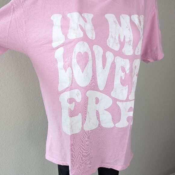 Altar'd State Lover Era Oversized Pink Graphic T-Shirt - Picture 3 of 6
